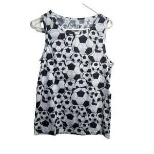 black‎ jack soccer tank top shirt sleeveless size small